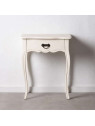 Table de chevet en bois de mindi blanc