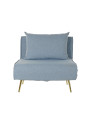 Fauteuil convertible Nela bleu clair