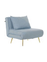 Fauteuil convertible Nela bleu clair