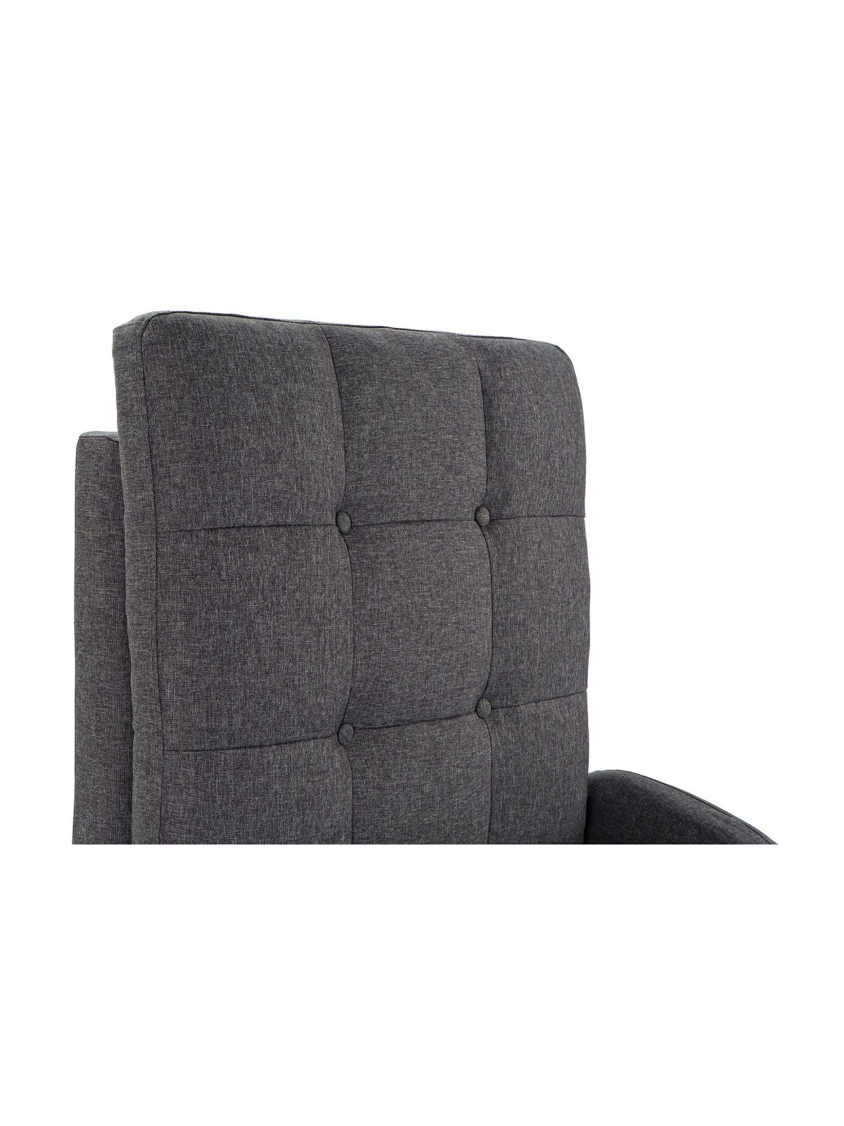 Fauteuil convertible Lydie matelassé gris anthracite