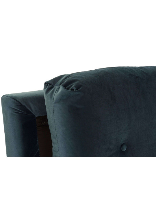 Fauteuil convertible Lydie en velours bleu Prusse