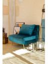 Fauteuil convertible Nela bleu clair