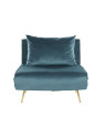 Fauteuil convertible Nela bleu clair