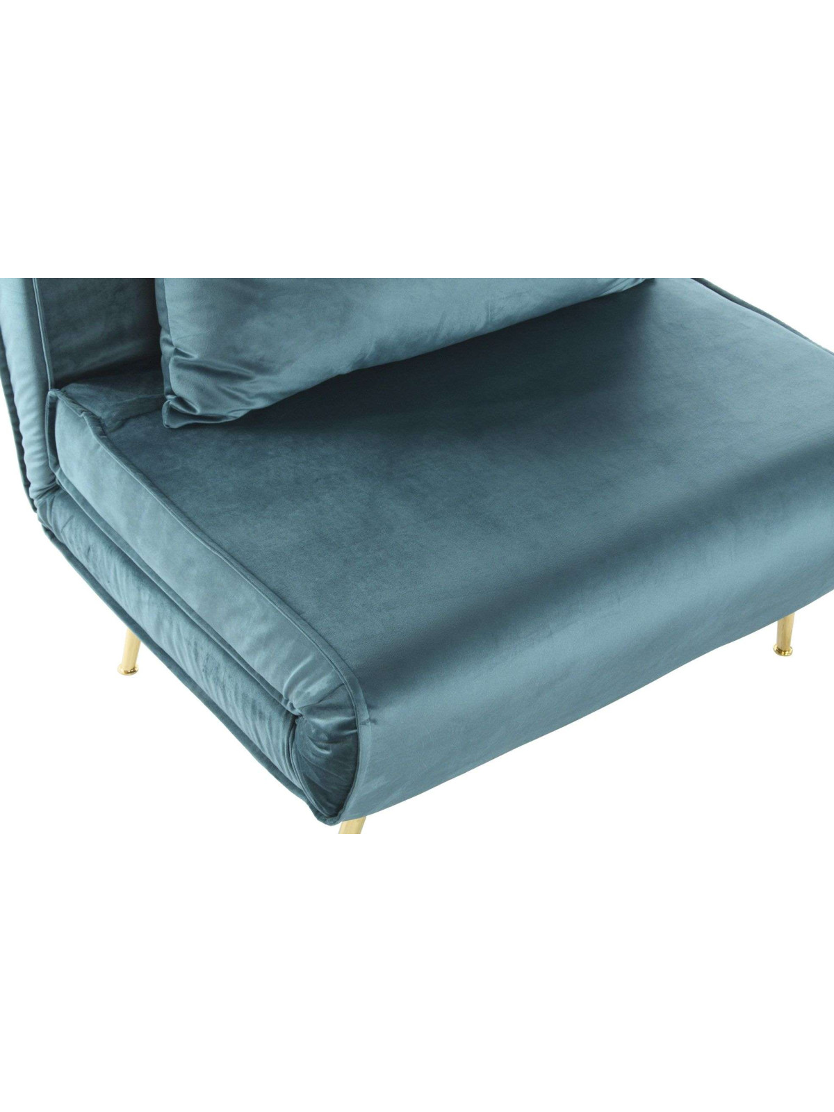 Fauteuil convertible Nela bleu clair