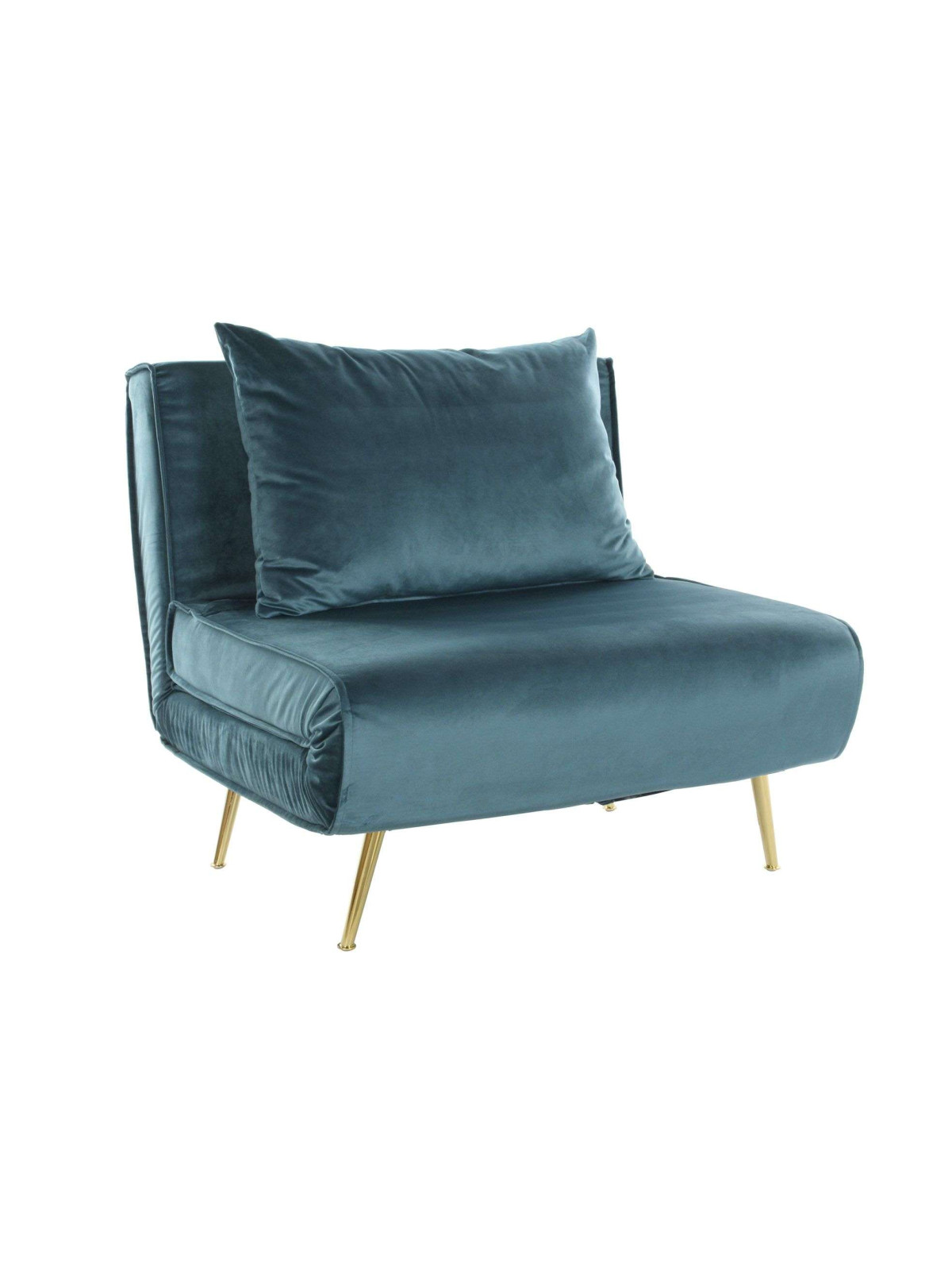 Fauteuil convertible Nela bleu clair