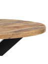 Table basse en bois manguier et piètement croisé