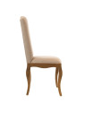 Chaise Renoir beige en bois d'acajou