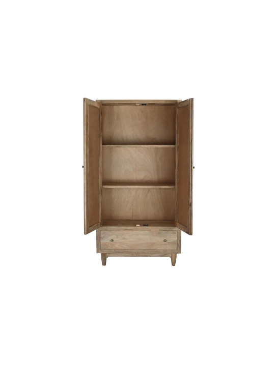 Armoire Almeida bois de manguier et cannage en rotin