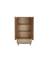 Armoire Almeida bois de manguier et cannage en rotin