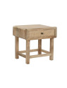 Table de chevet Almeida bois de manguier et cannage en rotin