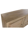 Buffet 3 tiroirs Almeida bois de manguier et cannage en rotin