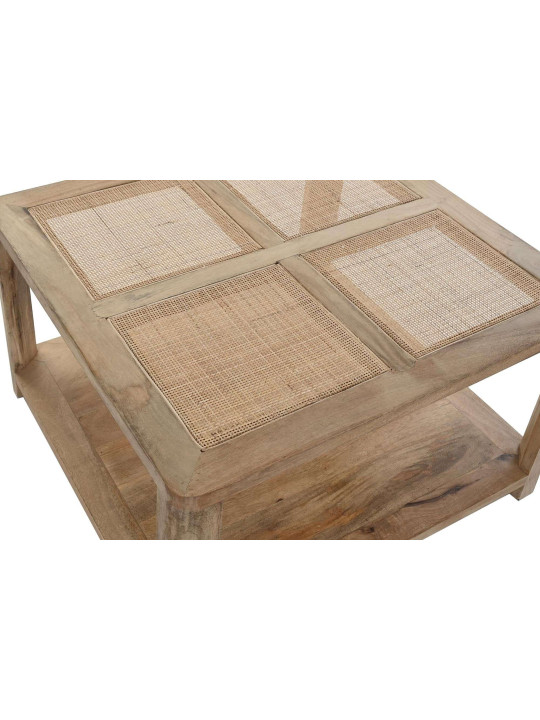 Table basse Almeida bois de manguier et cannage en rotin