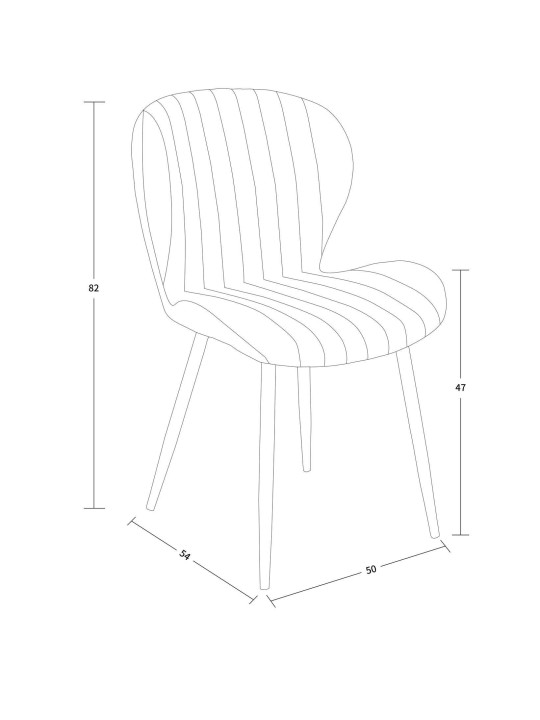 Set de 4 chaises Mistral jaune