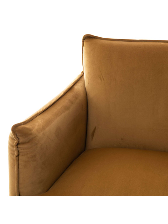 Fauteuil Marco velours marron Amadeus