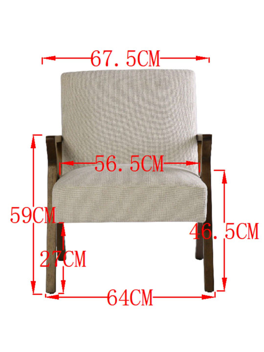 Fauteuil en tissu bouclé blanc Ari