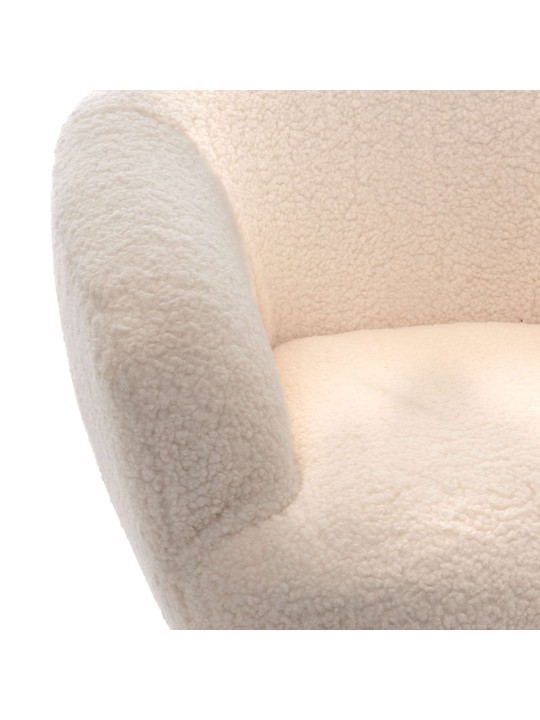 Fauteuil en tissu bouclé blanc Tallinn