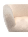 Fauteuil en tissu bouclé blanc Tallinn