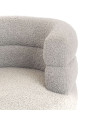 Fauteuil en tissu bouclé gris Soline