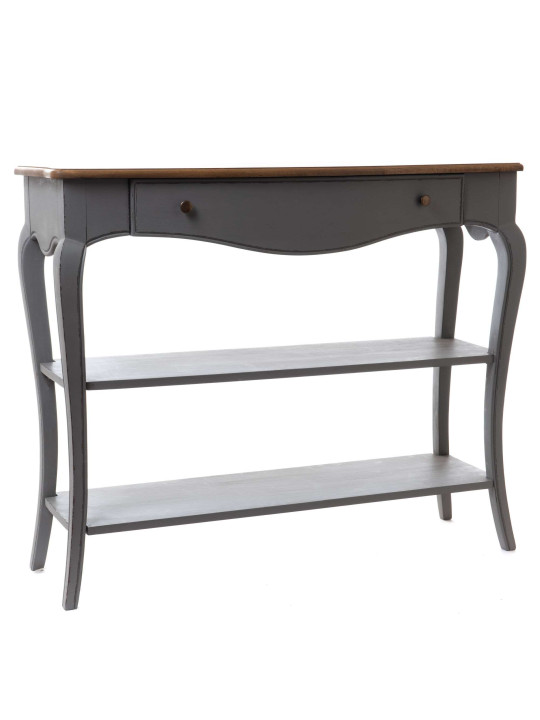 Console Loberon en bois de bayur gris