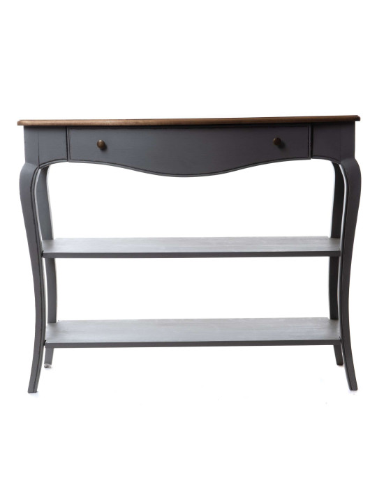 Console Loberon en bois de bayur gris