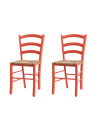 Set de 2 chaises rouge Campagne