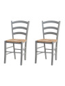 Set de 2 chaises Campagne gris