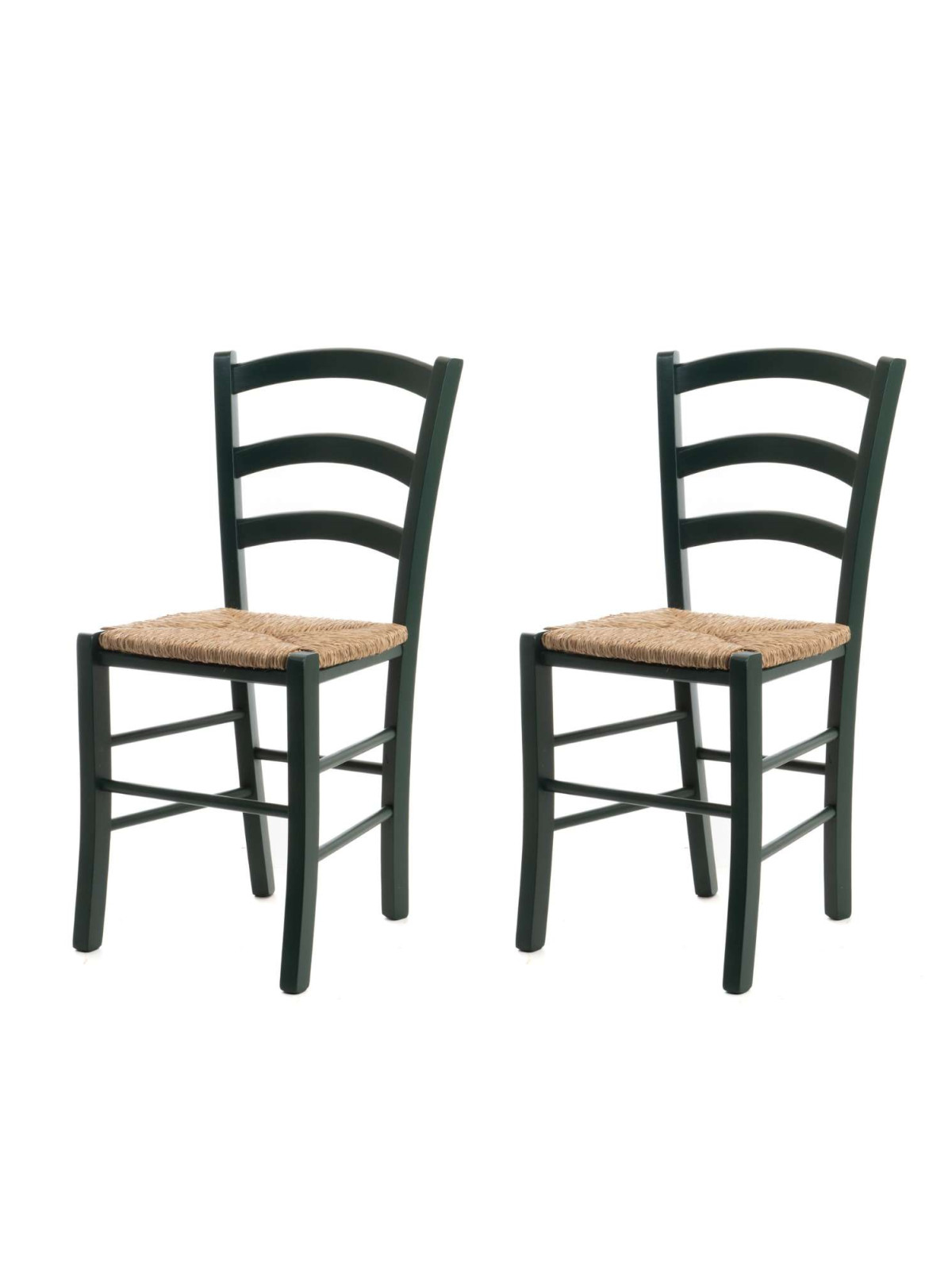 Set de 2 chaises vert foncé Campagne