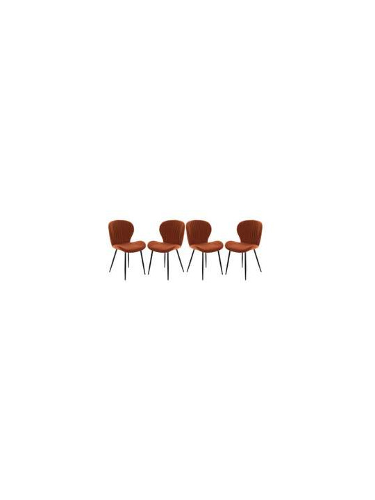 Set de 4 chaises Mistral terracotta Amadeus