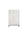 Armoire mandala en bois de manguier blanc