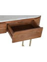 Console en bois de manguier et marbre blanc