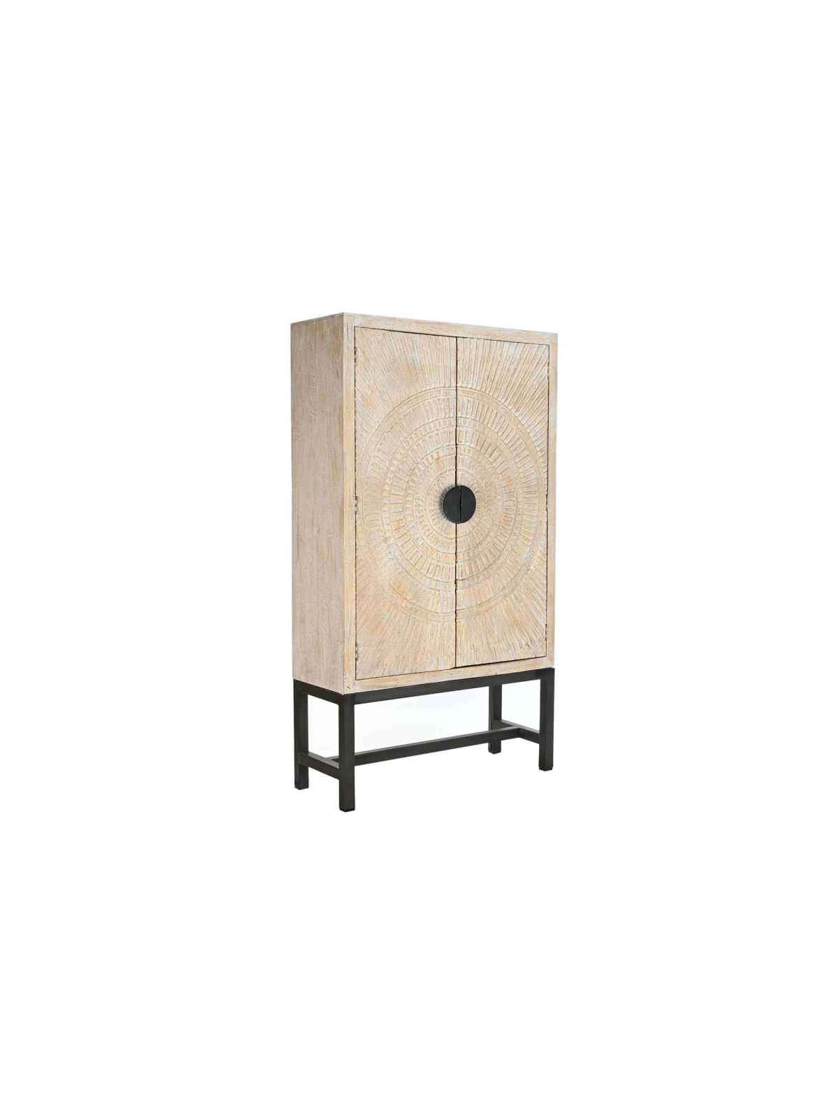 Armoire en bois de manguier blanc vieilli