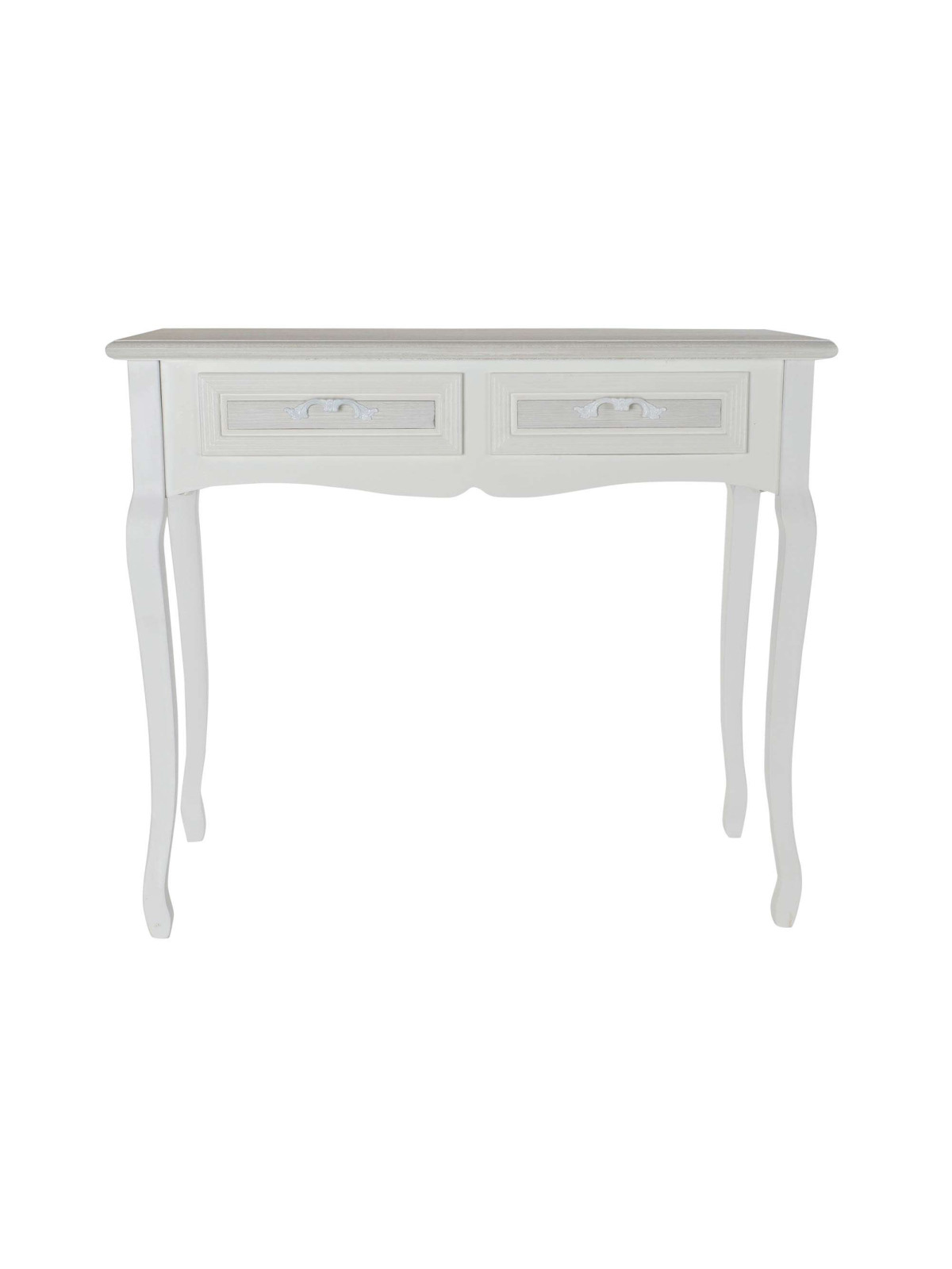 Console en bois blanc Galan 2 tiroirs