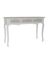 Console romantique en bois blanc