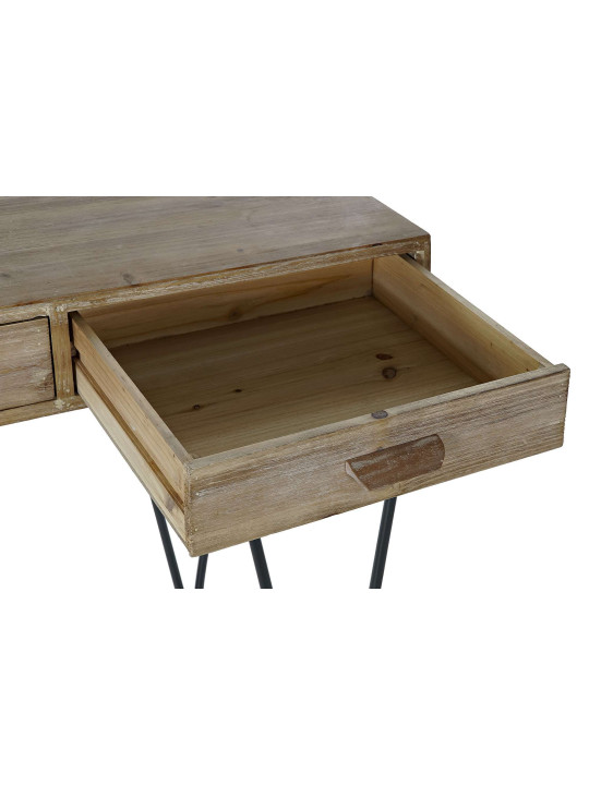 Console contemporaine en bois d'épicéa et métal