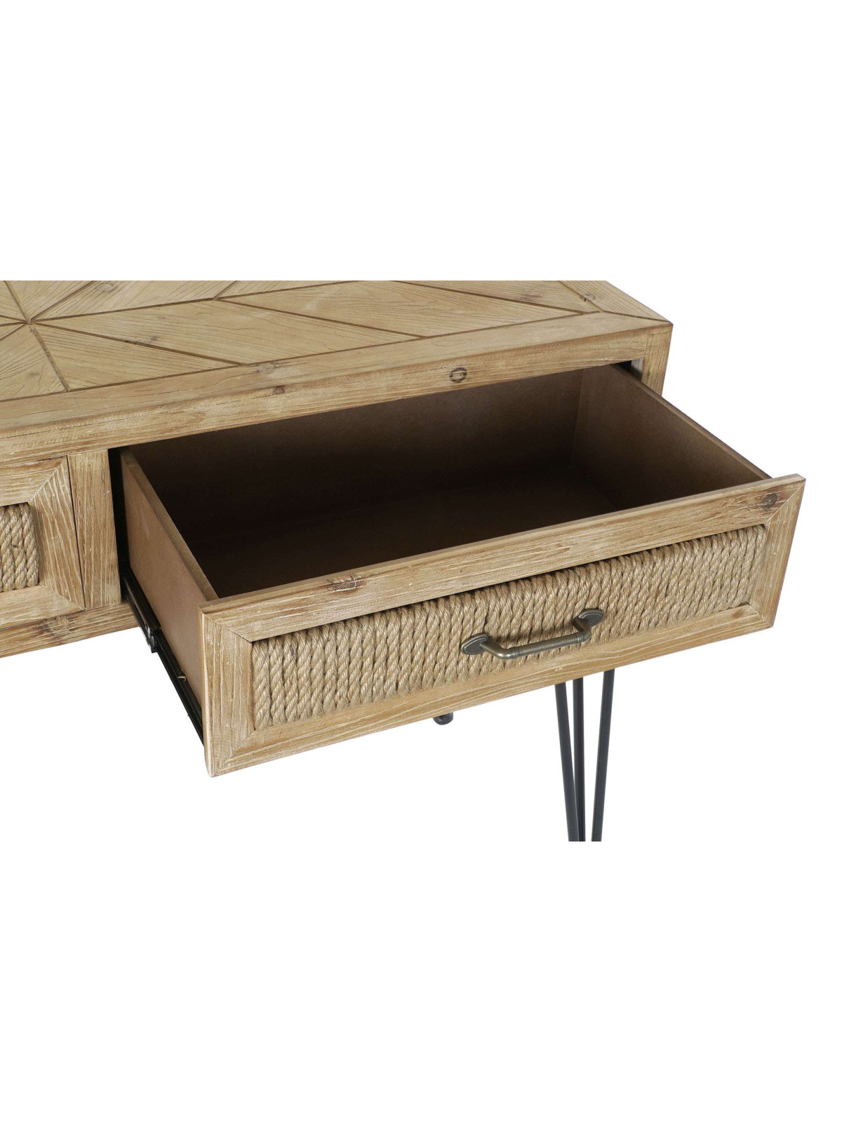 Console Corde couleur bois naturel