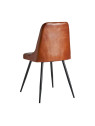 Set de 2 chaises Dexter en cuir brun caramel