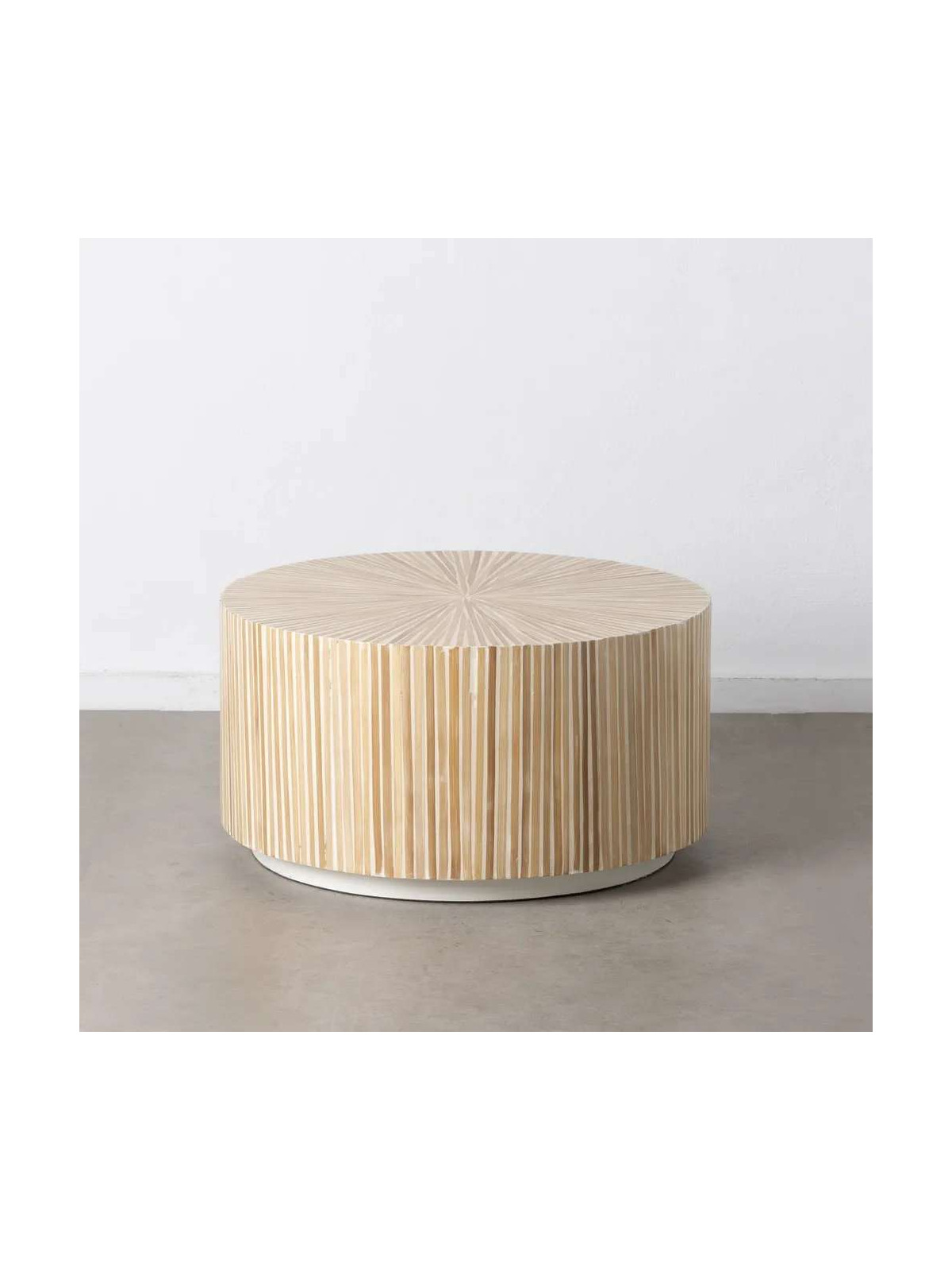 Table basse en bois de bambou beige