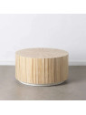 Table basse en bois de bambou beige