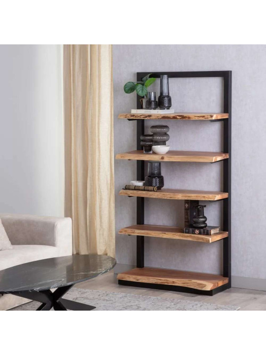 Etagère industrielle en bois d'acacia