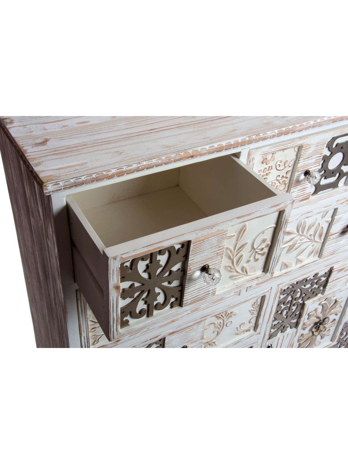 Commode indienne en bois sculpté