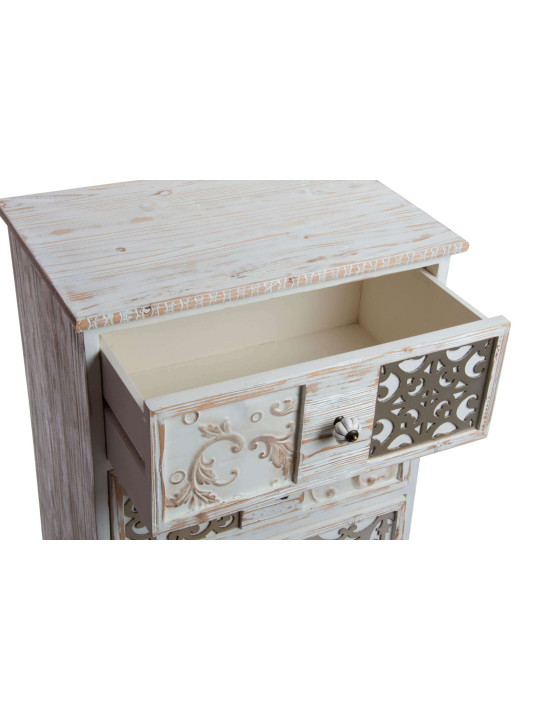 Commode indienne 4 tiroirs en bois sculpté