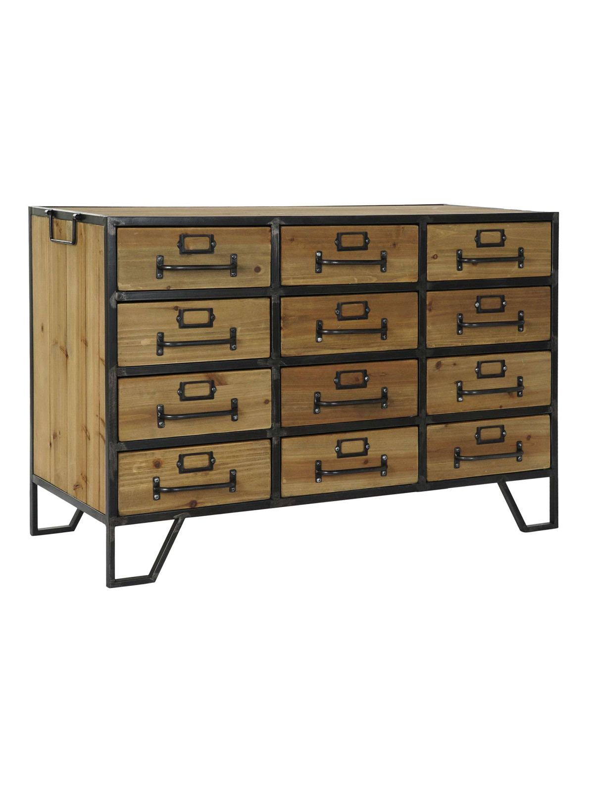 Commode 12 tiroirs brun