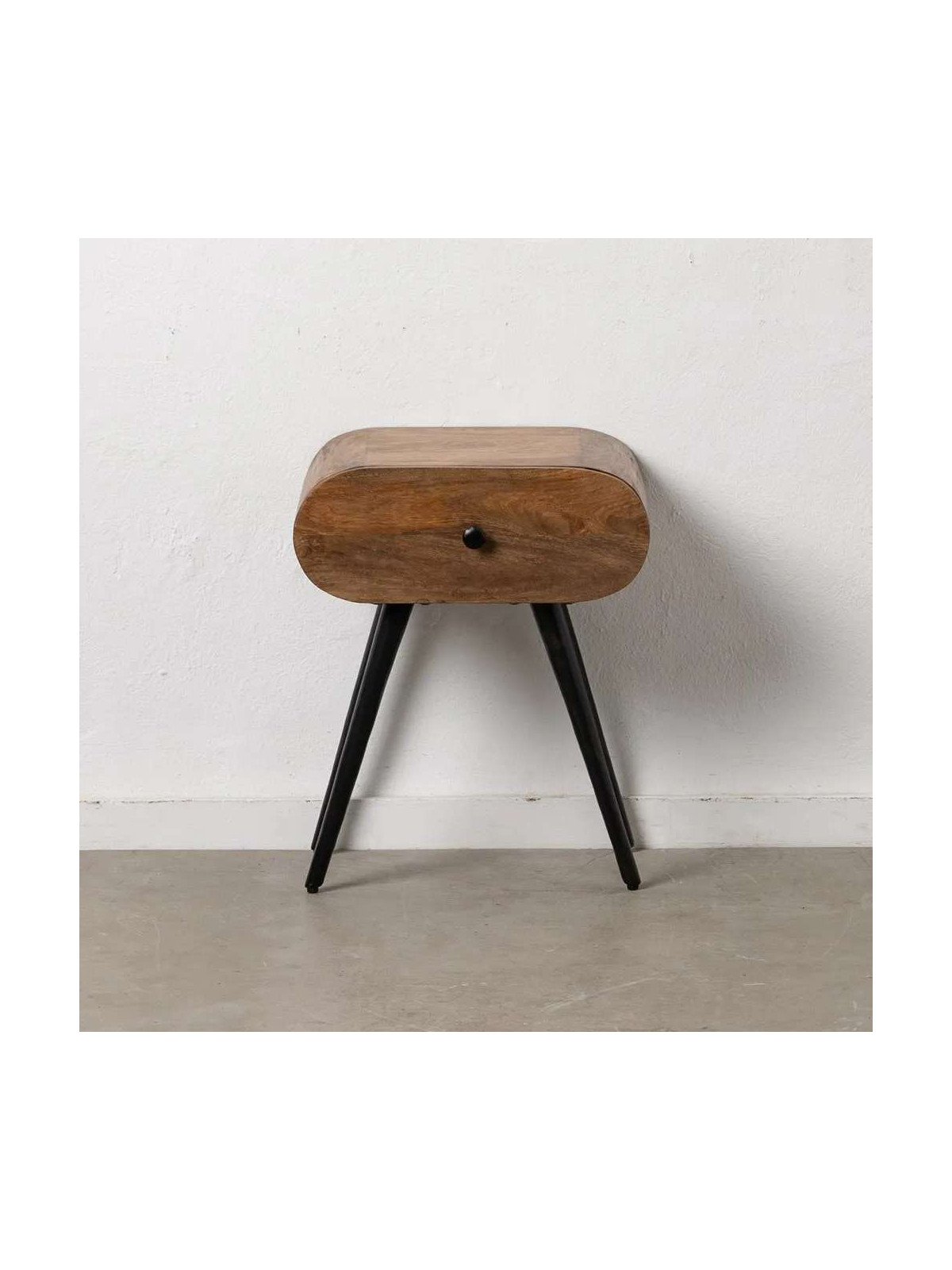 Table de chevet Elio en bois de manguier