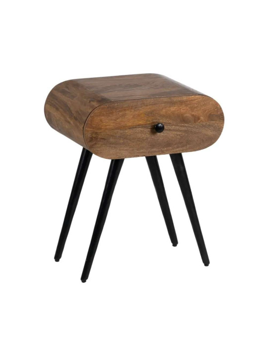 Table de chevet Elio en bois de manguier