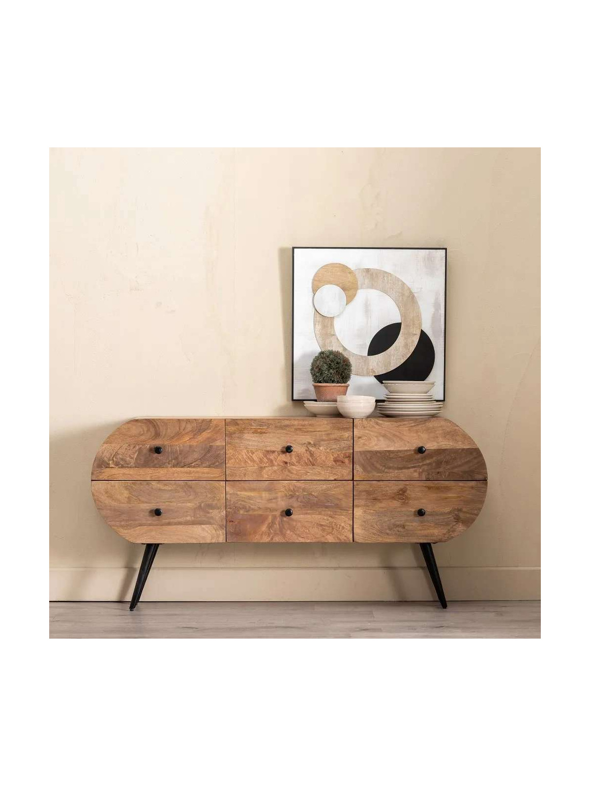 Commode Elio en bois de manguier