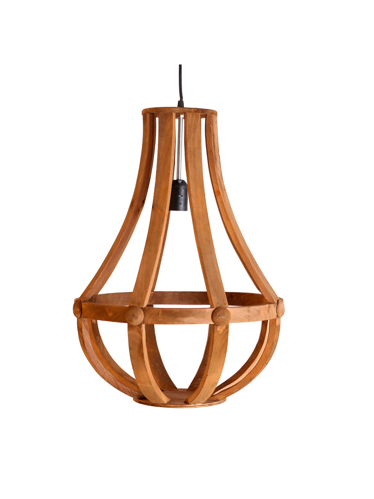 Lustre en bois naturel