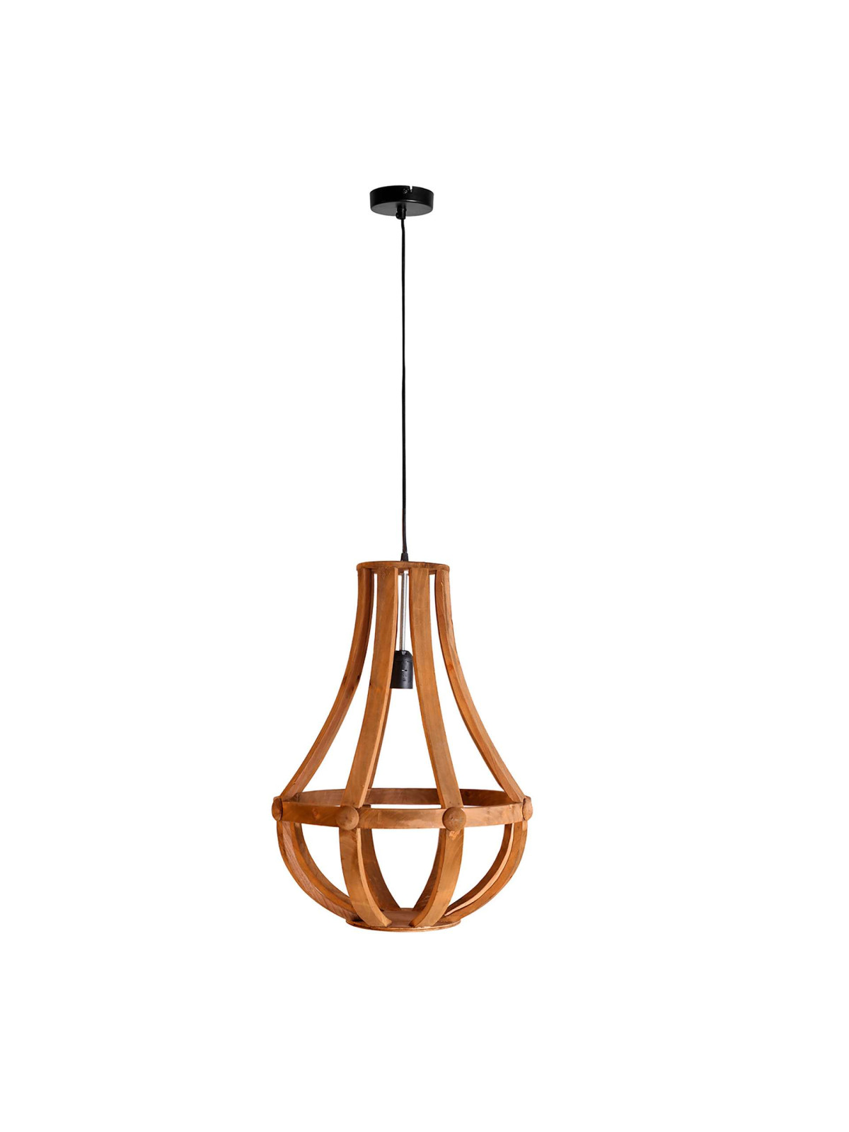 Lustre en bois naturel