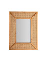 Miroir Zetel en bois et rotin