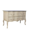 Commode Quiero en bois gris crème vieilli