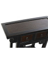 Console Shamian 2 tiroirs en bois d’orme noir